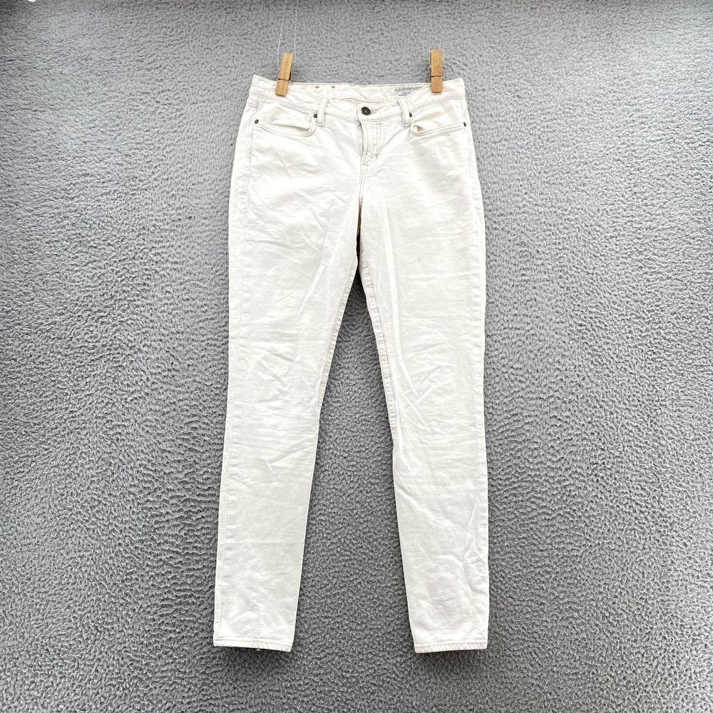 All Saints Spitalfields Paants Sz 28 White Skinny Stretch Jeans Anckle Zip Women